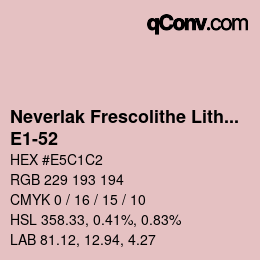 Código de color: Neverlak Frescolithe Lithox Putop - E1-52 | qconv.com