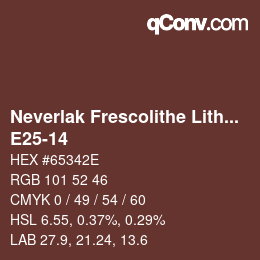 カラーコード: Neverlak Frescolithe Lithox Putop - E25-14 | qconv.com