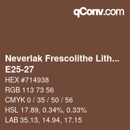 Color code: Neverlak Frescolithe Lithox Putop - E25-27 | qconv.com