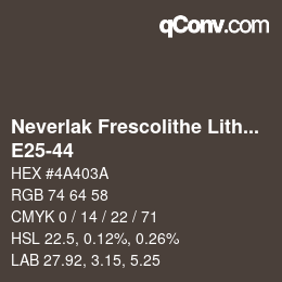 Código de color: Neverlak Frescolithe Lithox Putop - E25-44 | qconv.com