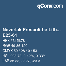 Código de color: Neverlak Frescolithe Lithox Putop - E25-61 | qconv.com