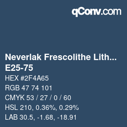Color code: Neverlak Frescolithe Lithox Putop - E25-75 | qconv.com