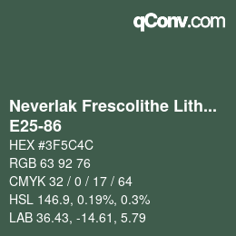 Código de color: Neverlak Frescolithe Lithox Putop - E25-86 | qconv.com
