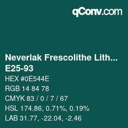 カラーコード: Neverlak Frescolithe Lithox Putop - E25-93 | qconv.com