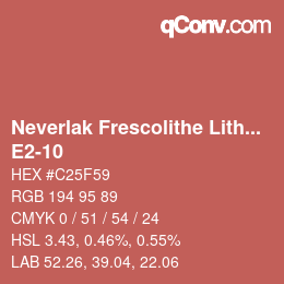 Code couleur: Neverlak Frescolithe Lithox Putop - E2-10 | qconv.com