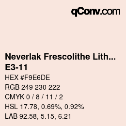 Código de color: Neverlak Frescolithe Lithox Putop - E3-11 | qconv.com