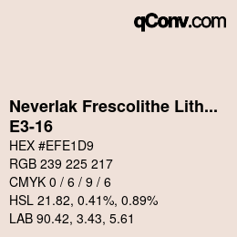 Color code: Neverlak Frescolithe Lithox Putop - E3-16 | qconv.com