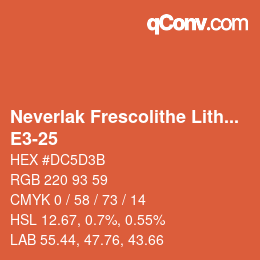 Color code: Neverlak Frescolithe Lithox Putop - E3-25 | qconv.com