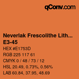 颜色代码: Neverlak Frescolithe Lithox Putop - E3-45 | qconv.com