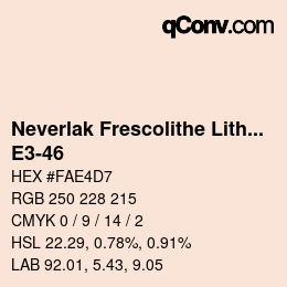 Código de color: Neverlak Frescolithe Lithox Putop - E3-46 | qconv.com