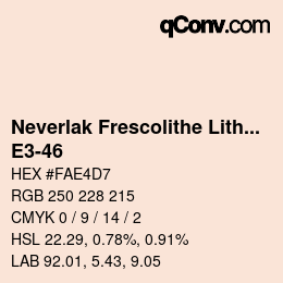 Code couleur: Neverlak Frescolithe Lithox Putop - E3-46 | qconv.com