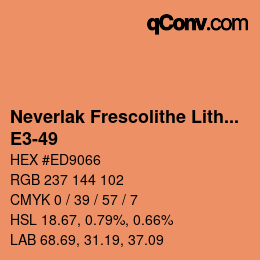 Color code: Neverlak Frescolithe Lithox Putop - E3-49 | qconv.com