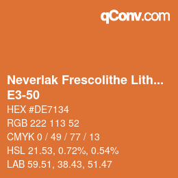 Color code: Neverlak Frescolithe Lithox Putop - E3-50 | qconv.com