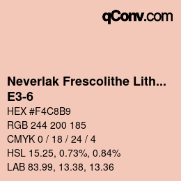 Farbcode: Neverlak Frescolithe Lithox Putop - E3-6 | qconv.com