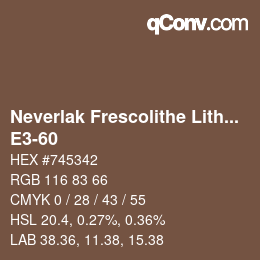 Código de color: Neverlak Frescolithe Lithox Putop - E3-60 | qconv.com
