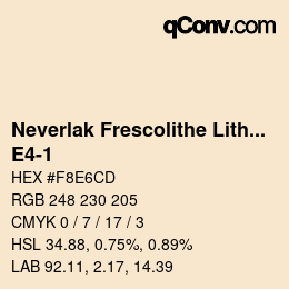 Código de color: Neverlak Frescolithe Lithox Putop - E4-1 | qconv.com