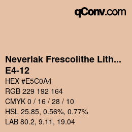 Código de color: Neverlak Frescolithe Lithox Putop - E4-12 | qconv.com