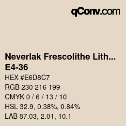 Farbcode: Neverlak Frescolithe Lithox Putop - E4-36 | qconv.com