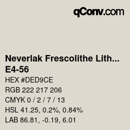 Code couleur: Neverlak Frescolithe Lithox Putop - E4-56 | qconv.com