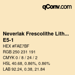 Código de color: Neverlak Frescolithe Lithox Putop - E5-1 | qconv.com