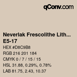 Code couleur: Neverlak Frescolithe Lithox Putop - E5-17 | qconv.com