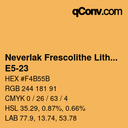 Código de color: Neverlak Frescolithe Lithox Putop - E5-23 | qconv.com