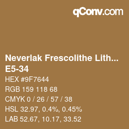Código de color: Neverlak Frescolithe Lithox Putop - E5-34 | qconv.com