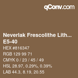 Code couleur: Neverlak Frescolithe Lithox Putop - E5-40 | qconv.com