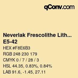 Código de color: Neverlak Frescolithe Lithox Putop - E5-42 | qconv.com