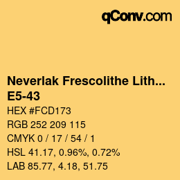 Código de color: Neverlak Frescolithe Lithox Putop - E5-43 | qconv.com