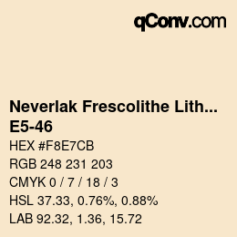 Código de color: Neverlak Frescolithe Lithox Putop - E5-46 | qconv.com