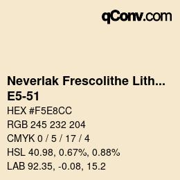 Código de color: Neverlak Frescolithe Lithox Putop - E5-51 | qconv.com