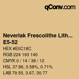 Código de color: Neverlak Frescolithe Lithox Putop - E5-52 | qconv.com