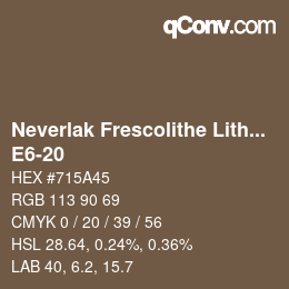 Código de color: Neverlak Frescolithe Lithox Putop - E6-20 | qconv.com