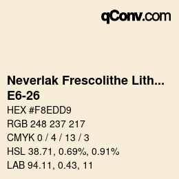 Color code: Neverlak Frescolithe Lithox Putop - E6-26 | qconv.com