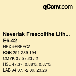 Código de color: Neverlak Frescolithe Lithox Putop - E6-42 | qconv.com