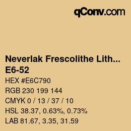 Color code: Neverlak Frescolithe Lithox Putop - E6-52 | qconv.com