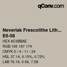 Código de color: Neverlak Frescolithe Lithox Putop - E6-58 | qconv.com