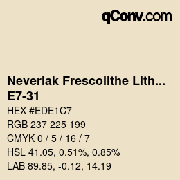 Code couleur: Neverlak Frescolithe Lithox Putop - E7-31 | qconv.com