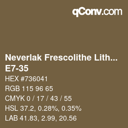 Código de color: Neverlak Frescolithe Lithox Putop - E7-35 | qconv.com