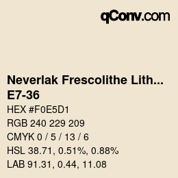 カラーコード: Neverlak Frescolithe Lithox Putop - E7-36 | qconv.com