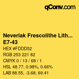 Código de color: Neverlak Frescolithe Lithox Putop - E7-43 | qconv.com