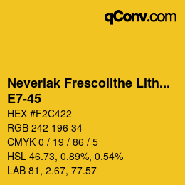 Código de color: Neverlak Frescolithe Lithox Putop - E7-45 | qconv.com