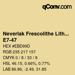 Código de color: Neverlak Frescolithe Lithox Putop - E7-47 | qconv.com
