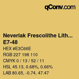 Código de color: Neverlak Frescolithe Lithox Putop - E7-48 | qconv.com