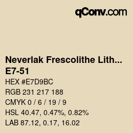 Código de color: Neverlak Frescolithe Lithox Putop - E7-51 | qconv.com