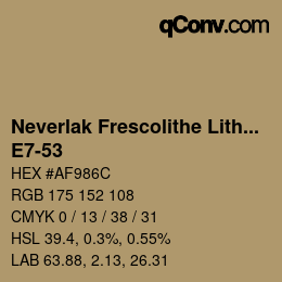 Código de color: Neverlak Frescolithe Lithox Putop - E7-53 | qconv.com