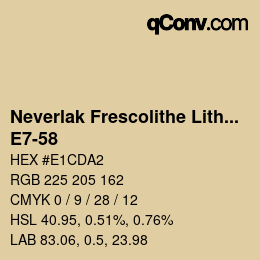 Código de color: Neverlak Frescolithe Lithox Putop - E7-58 | qconv.com