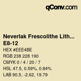 Código de color: Neverlak Frescolithe Lithox Putop - E8-12 | qconv.com