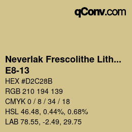 Color code: Neverlak Frescolithe Lithox Putop - E8-13 | qconv.com